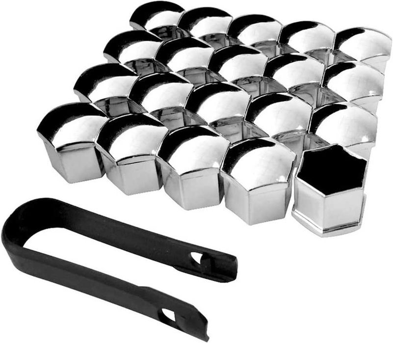 Капачки за болтове на джанти 17 мм - НИКЕЛ 20бр.