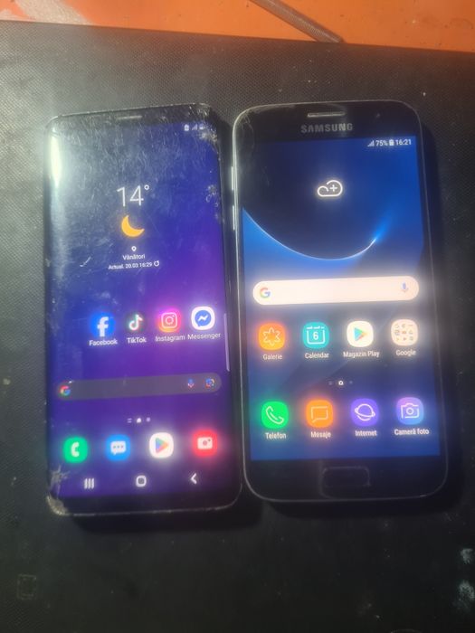 vand  2 telefoane  samsung s9  s7 display spart
