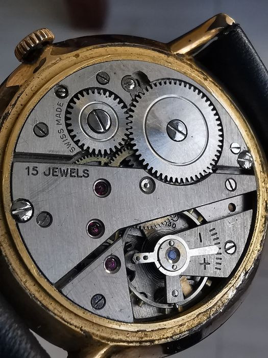 Ceas Alben De Luxe Jumbo - Manual, 37 mm-Funcționează Excelent!