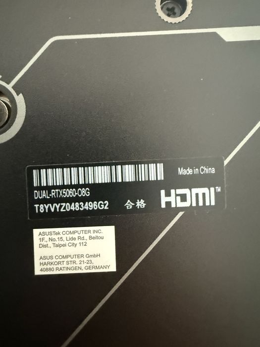Placă video ASUS Dual GeForce RTX 5060 OC Edition 8GB GDDR7 PCIe 5.0 – Garanție EMAG 36 luni