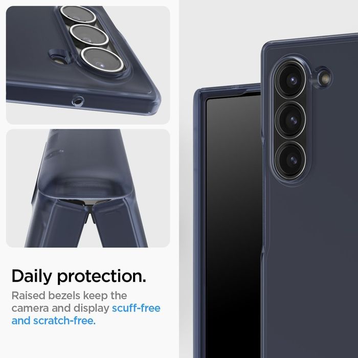 Samsung galaxy z fold 6 case - spigen blue/black/zero one
