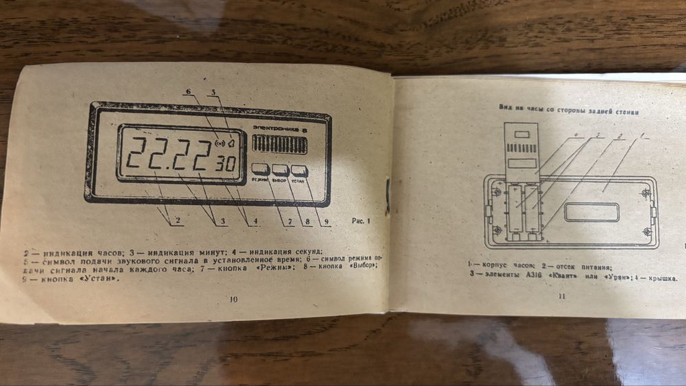 Часы электронные встраиваемые, новые, 1991 г
