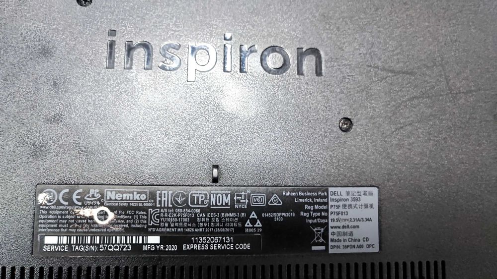Продам ноутбук Dell inspiron