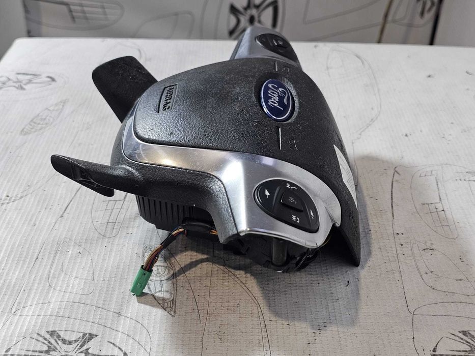 Airbag volan cu comenzi Ford Kuga MK2 / Focus MK3 / C-Max MK2 2012-2019 2013 2.0 TDCi 103kW Cod OEM: EM51-R042B85-BA, EM51R042B85BA (5E3)