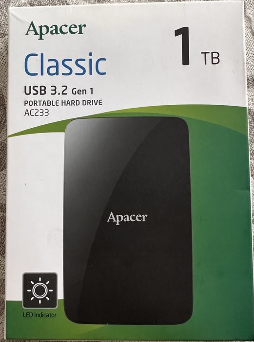 Продается внешний жесткий диск Apacer Classic 1 TB