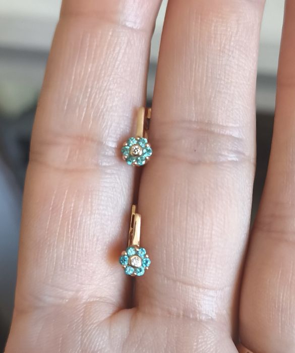 Детские серьги золото 585