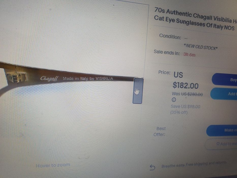 Очила 70s Authentic Chagall Visbilia Gold Grin