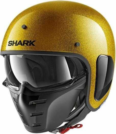 Мото каска SHARK S-DRAK GOLD,размер S 55-56см.,маска,очила,топ цена!!!