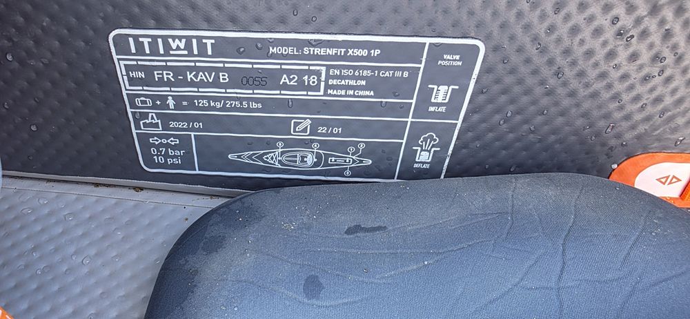 Каяк ITIWIT X500 Strenfit надуваем