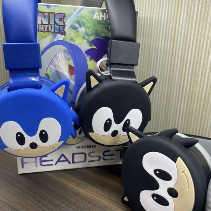 Безжични Bluetooth слушалки Соник с вграден микрофон, Sonic headset любим герой игра Соник