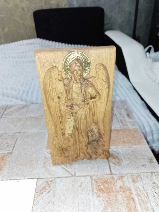 Дърворезба на,, Йоан Кръстител",антик масичка, абаносов слон-4кг.,