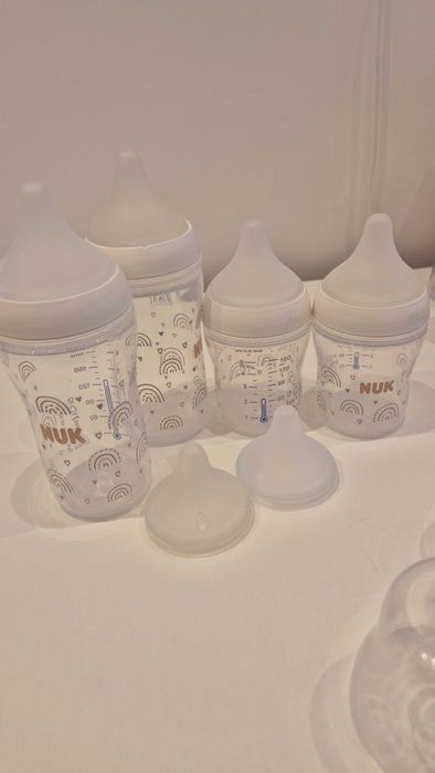 Сет шишета 8 части Nuk Perfect Match - Temperature Control, дъга