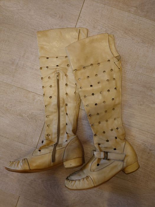 Сапоги кожанные летние