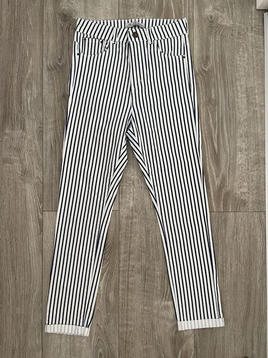 Pantaloni navy cu talie inalta nr.Xs