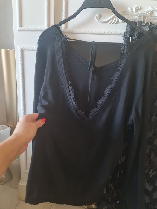 Сет Zara, нова пола с пайети, пуловер  Parricia Pepe