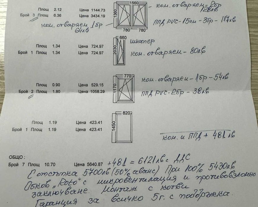 PVC дограма на фирма Саламандар с обков "Roto"