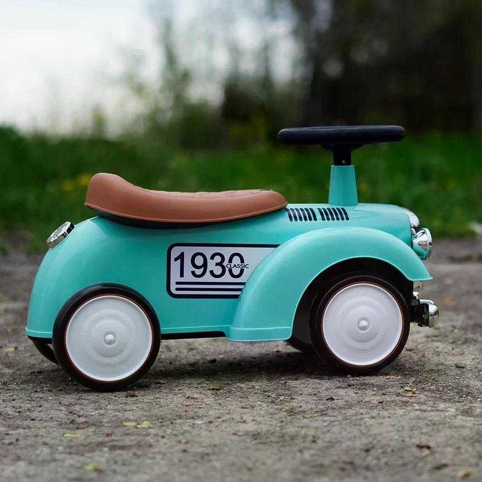Premergator fara pedale, Kinderauto Retro Baby Car cu roti moi Green