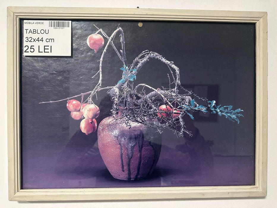 6 buc Rama Foto peisaje si flori; Tablou cu rama de lemn