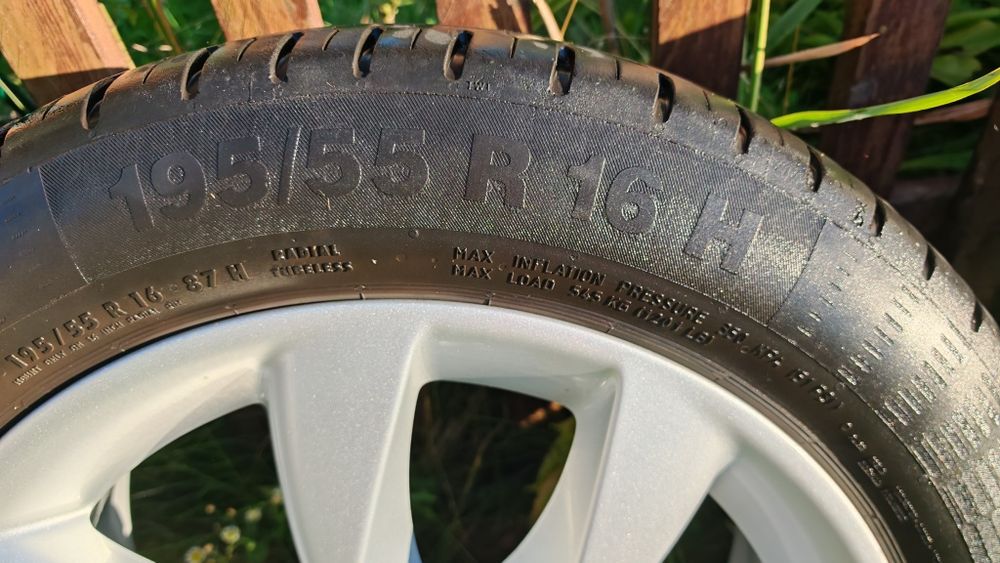 4 Jante Originale Opel R16 4x100 și Anvelope vara Continental 195x55