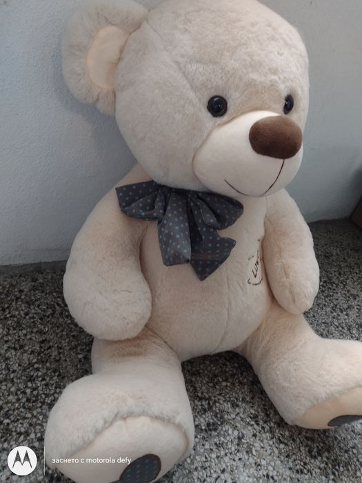 Плюшено мече ГОЛЯМО С ЕТИКЕТ