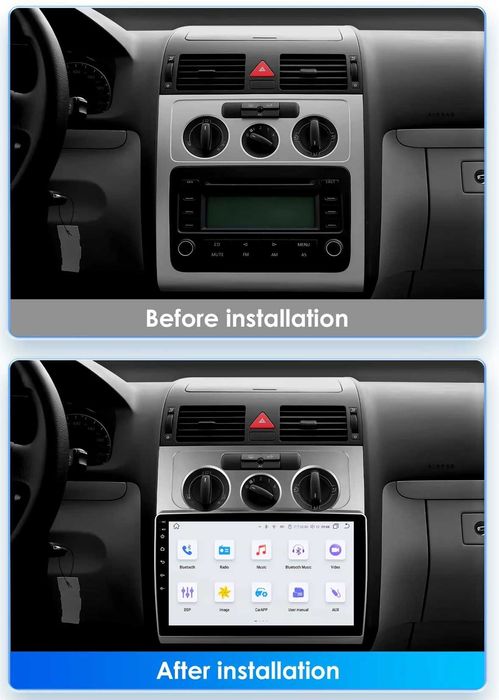 Мултимедия 9" за VW Touran I ANDROID 14 CARPLAY навигация RDS GPS