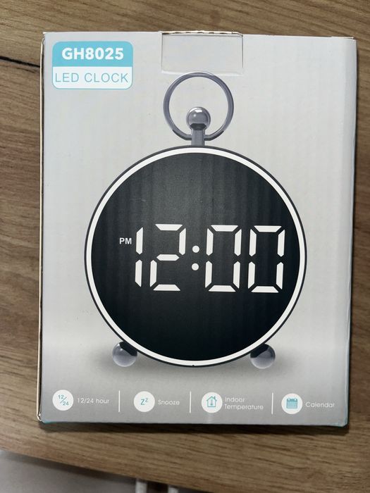 Ceas electric de masă albastru/verde/mov
