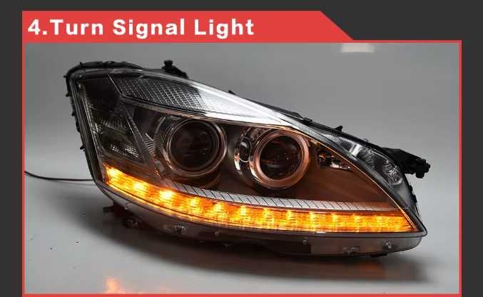 LED Фарове за Mercedes W221 S-class Facelift, LED Диодни фарове