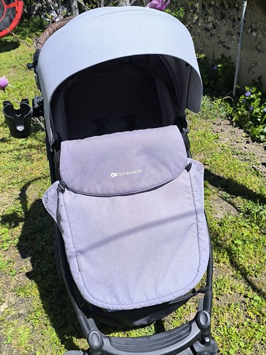 Количка KinderKraft Xmoov 2023, 3в1, Светло сива