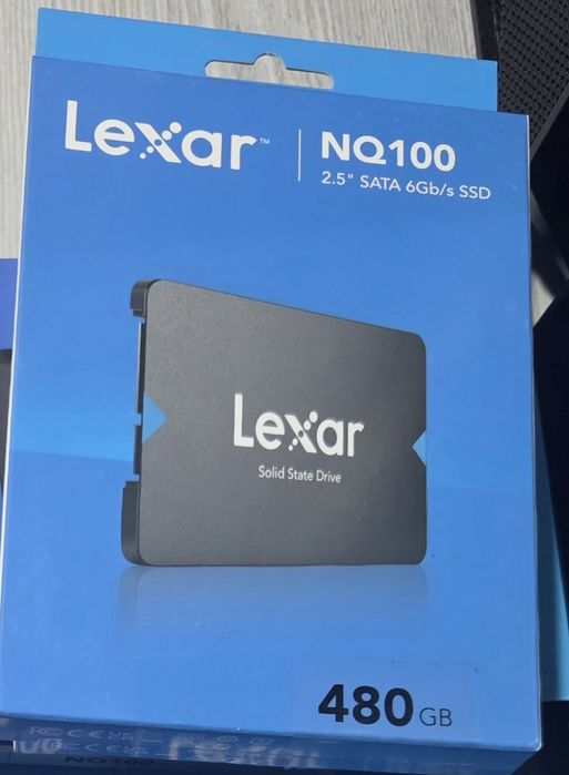 Новые Lexar SSD 256gb =48уе 2шт синий коробка, цена за 256гб, 480гб 55