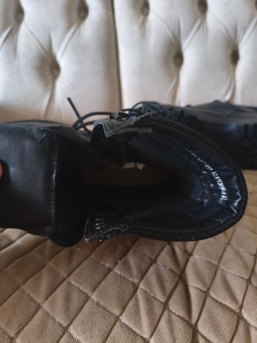 Кожанные военные берцы