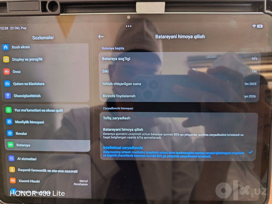 Xiaomi pad 7, yangi, 128gb lik, 96%yomkost, karobka dakument full
Karo