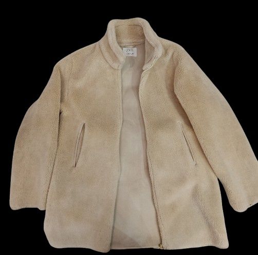 Zara плюшевая теплая куртка бомбер