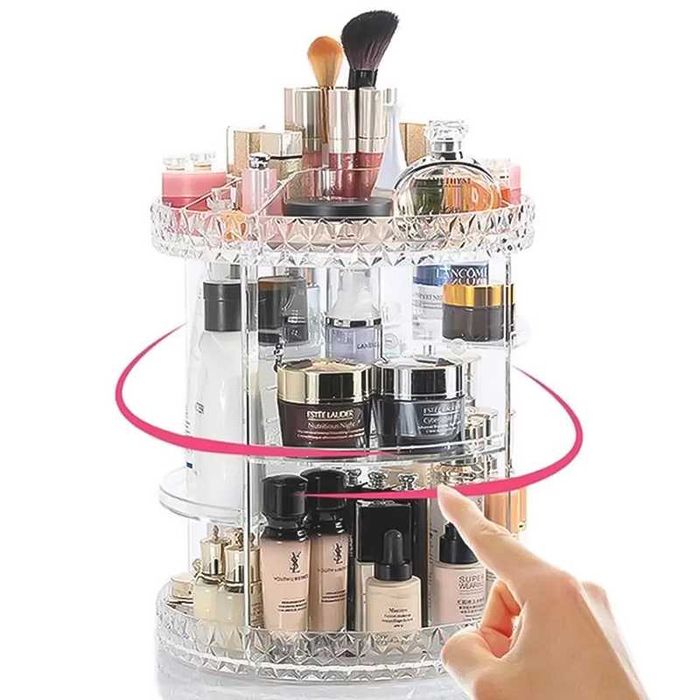 Органайзер за козметика и бижута, въртящ се на 360°
