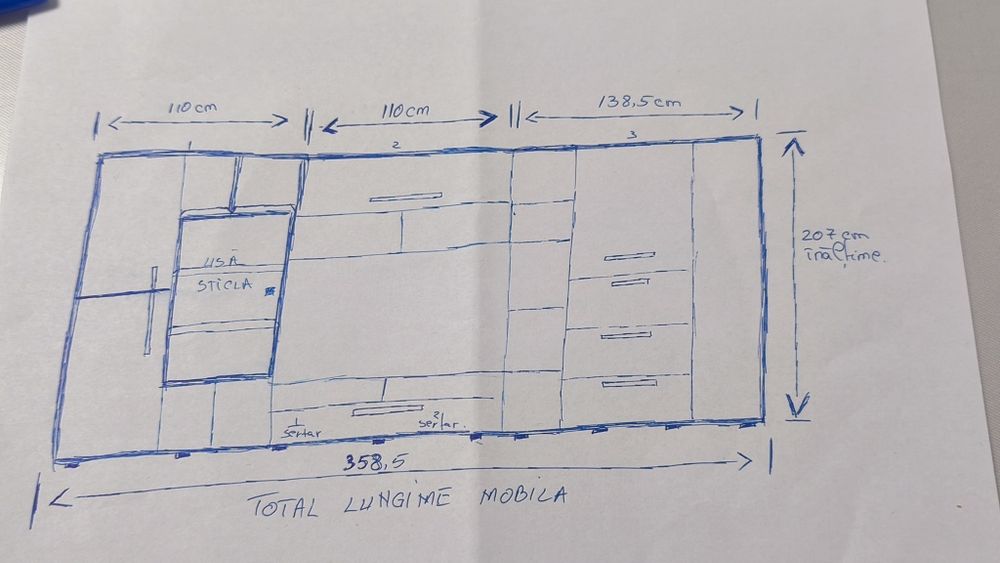 Mobilă living modernă – stare foarte bună