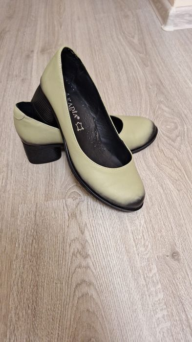 Pantofi verzi din piele mar 37