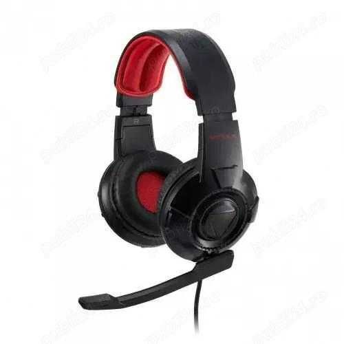 Casti cu microfon gaming Serioux Ruari, Negru