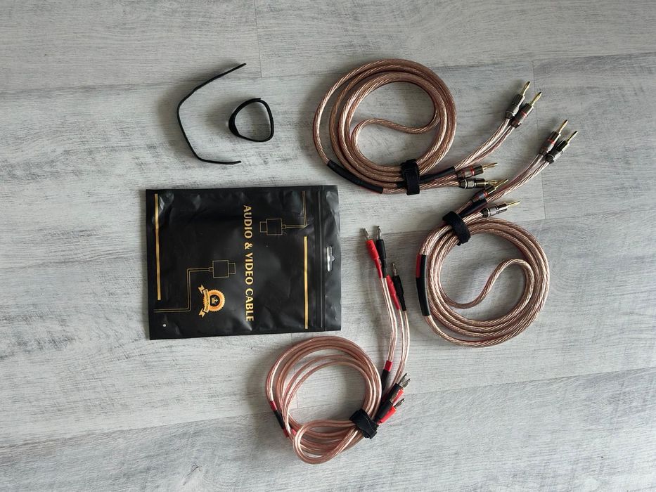 Cabluri boxe noi cupru OFC, LGC cu jack banana boxe pasive putere