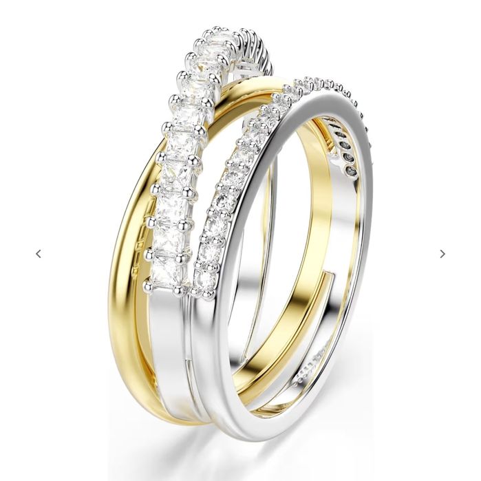 Inel Hyperbola
Tăieturi mixte, Alb, Finisaj metalic mixt