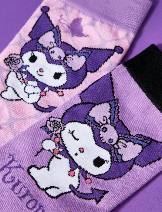 Sosete Kuromi noi superbe lungi sosete kuromi print deosebit