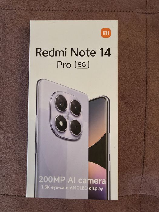 ЧИСТО НОВ!! Xiaomi Redmi Note 14 Pro 5G, 256/8 - ЧЕРЕН с 2 години гара