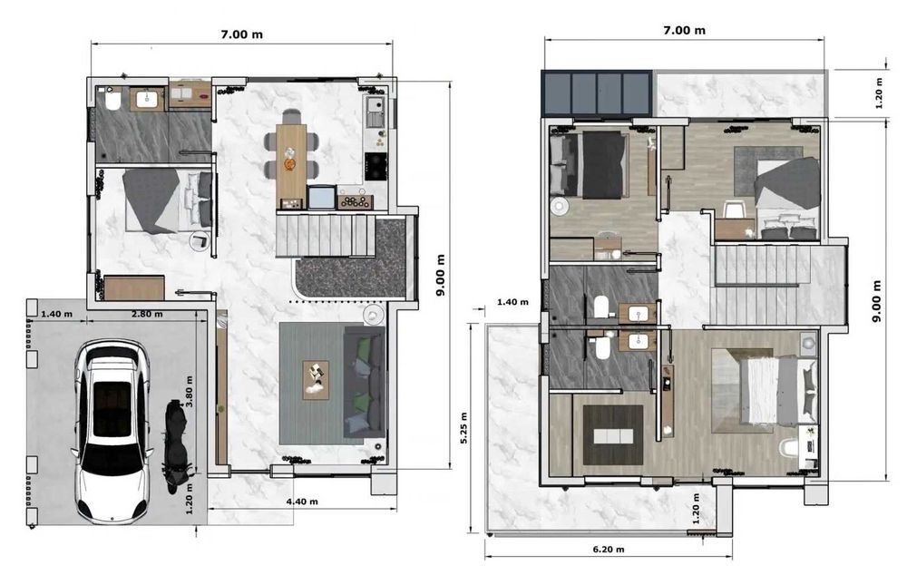 НА ИЗПЛАЩАНЕ - Евтина двуетажна сглобяема къща с 4 спални, 165 кв. м