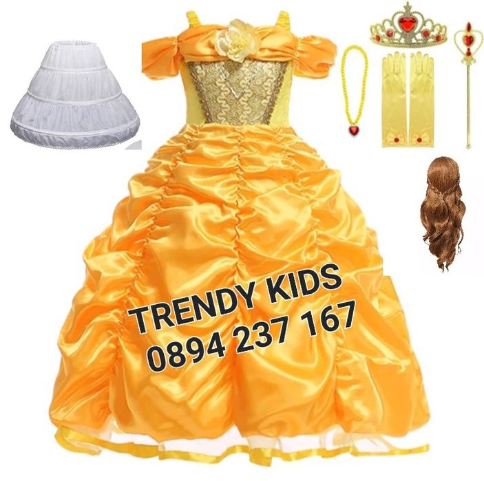 Рокля на Бел с разкошна драперия +подарък КОРОНА!