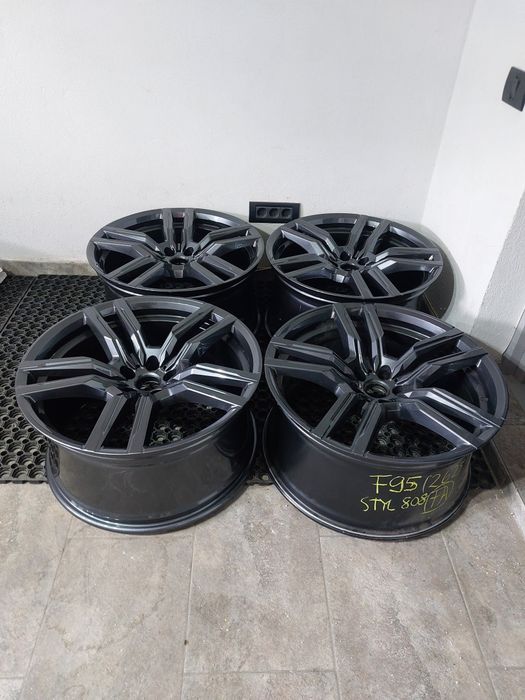 O janta / Set jante 21 originale BMW X5 f95 g05 / X6 f96 g06 style 808 M pachet finisaj gri lucios din fabrică