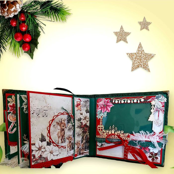 Ръчно изработен коледен албум за снимки