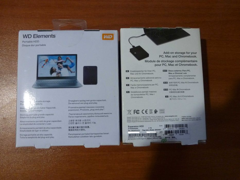 Нови 5 TB Seagate и 2 TB WD външни USB 3.0 хард-дискове, с гаранция