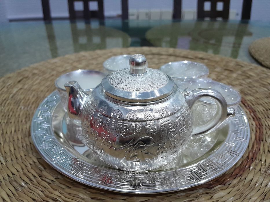 Люксовый серебряный VIP чайный сервиз