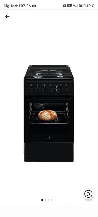 Aragaz Electrolux maron, pe gaz, ca nou. În garantie