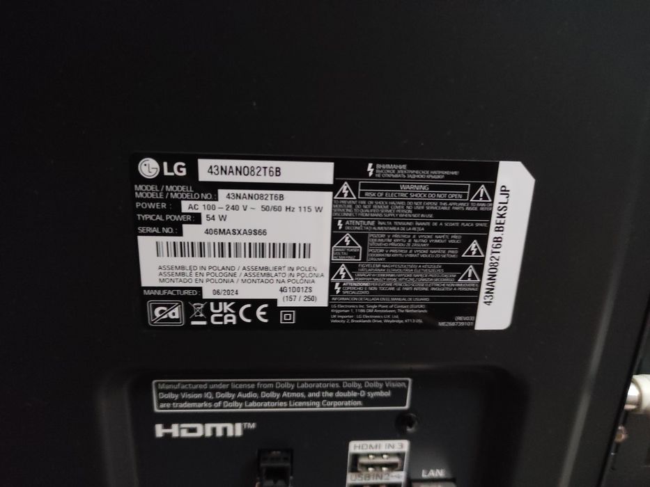Tv  LG 43nano82t 2024