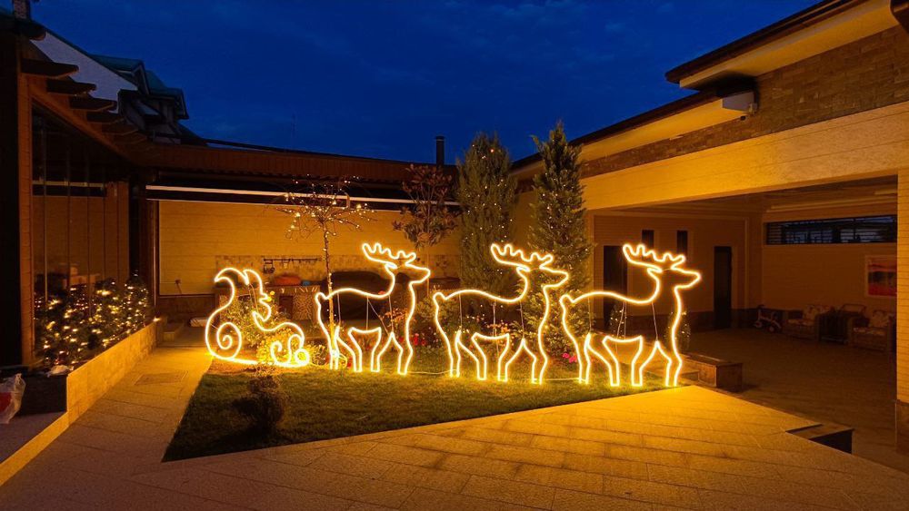 Новогодние оформление изготовление фигурок светодиодные светильники