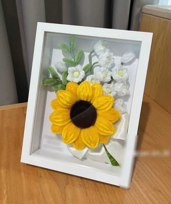 3D картини от плетени цветя